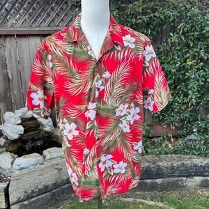 Vintage RJC Classic Hawaiian Shirt Men's 2XL Floral Hibiscus Hawaii USA